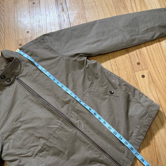 J. Crew Cruiser Harrington Bomber Canvas Jacket Tan Lined Full Zip Medium Mens - Picture 10 of 10